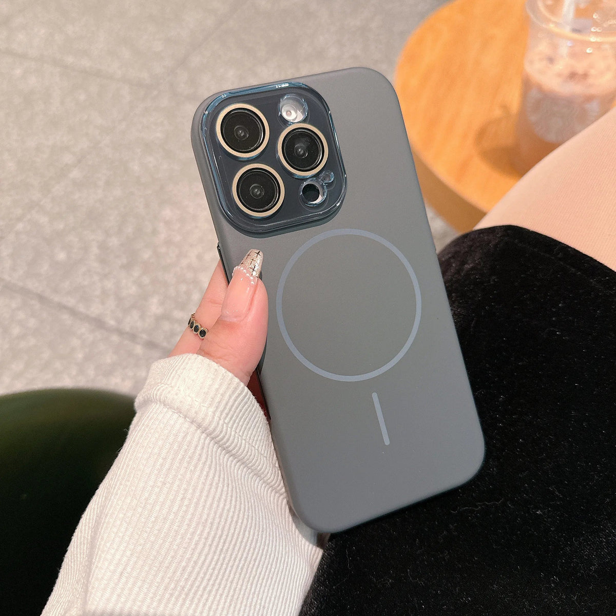 Case / Capinha Iphone Slim MagSafe + Proteção de Lentes