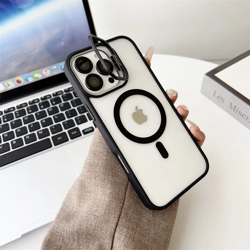 Case / Capinha Iphone Easy MagSafe  + Proteção Lentes (14 ao 16 Pro Max)