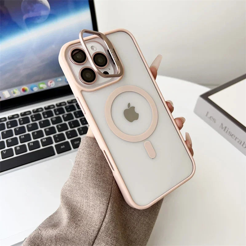 Case / Capinha Iphone Easy MagSafe  + Proteção Lentes (14 ao 16 Pro Max)