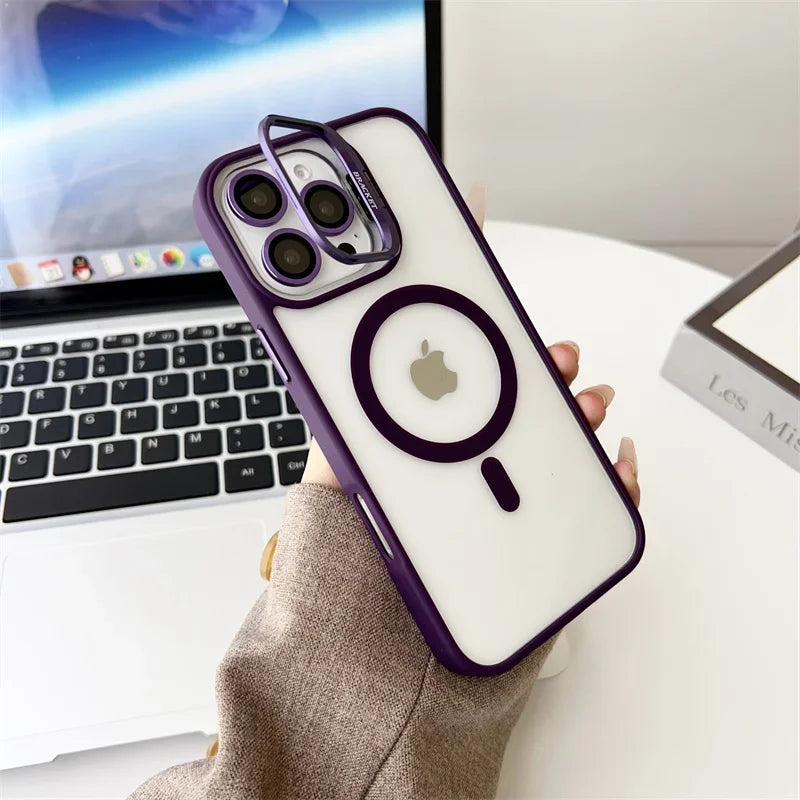 Case / Capinha Iphone Easy MagSafe  + Proteção Lentes (14 ao 16 Pro Max)